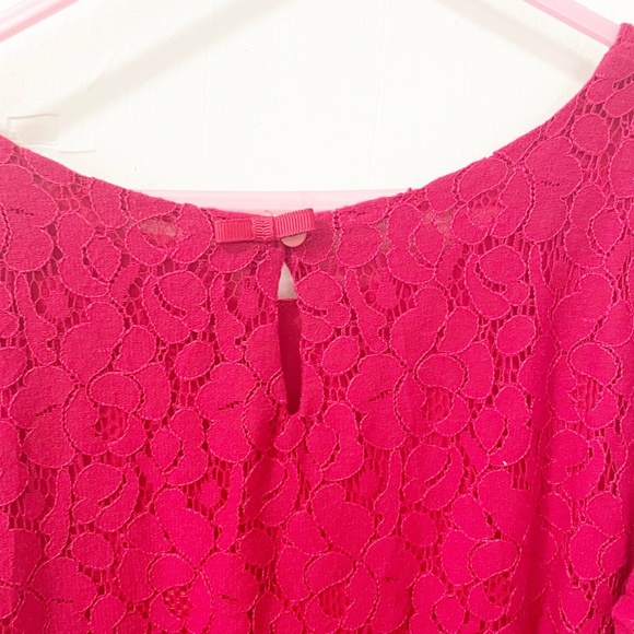H&M Girls Red Lace Lined Dress Long Sleeves Size 8-10 yrs - Picture 5 of 6
